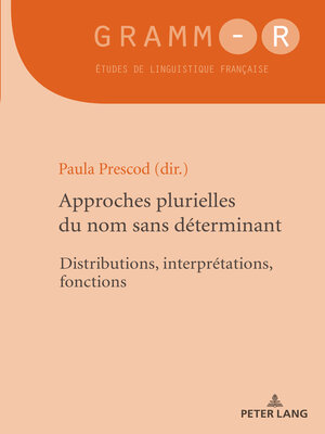 cover image of Approches plurielles du nom sans déterminant